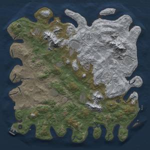 Thumbnail Rust Map: Procedural Map, Size: 5000, Seed: 732028151, 19 Monuments