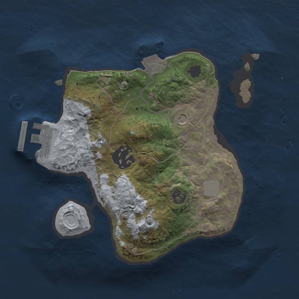 Rust Map: Procedural Map, Size: 2000, Seed: 152406468, 6 Monuments