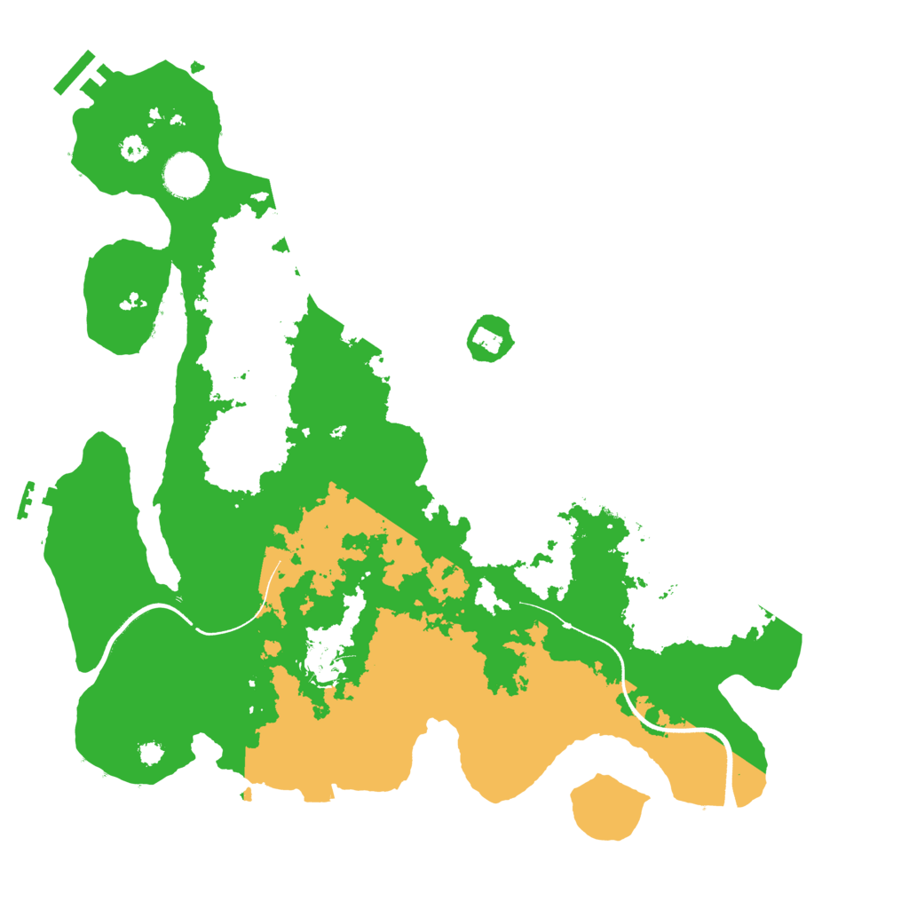 Biome Rust Map: Procedural Map, Size: 3500, Seed: 951547244