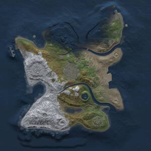 Thumbnail Rust Map: Procedural Map, Size: 2200, Seed: 1942454145, 6 Monuments