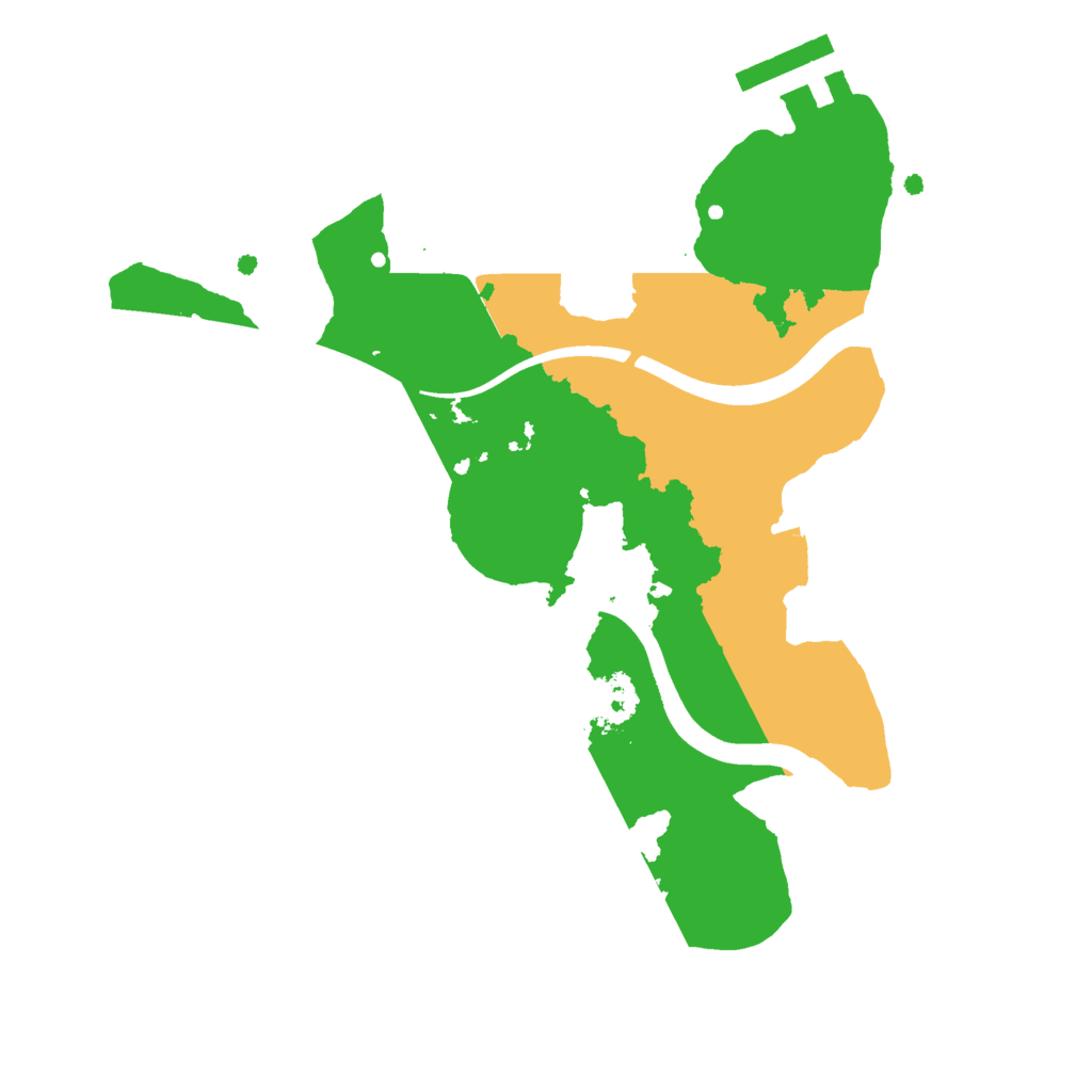 Biome Rust Map: Procedural Map, Size: 2200, Seed: 1942454145