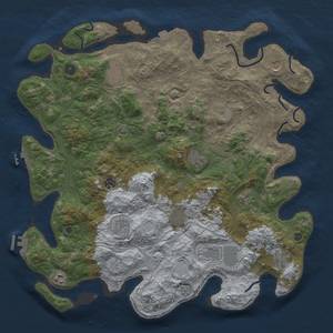 Thumbnail Rust Map: Procedural Map, Size: 4500, Seed: 1229157824, 19 Monuments