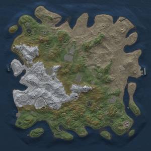 Thumbnail Rust Map: Procedural Map, Size: 4550, Seed: 55456237, 19 Monuments