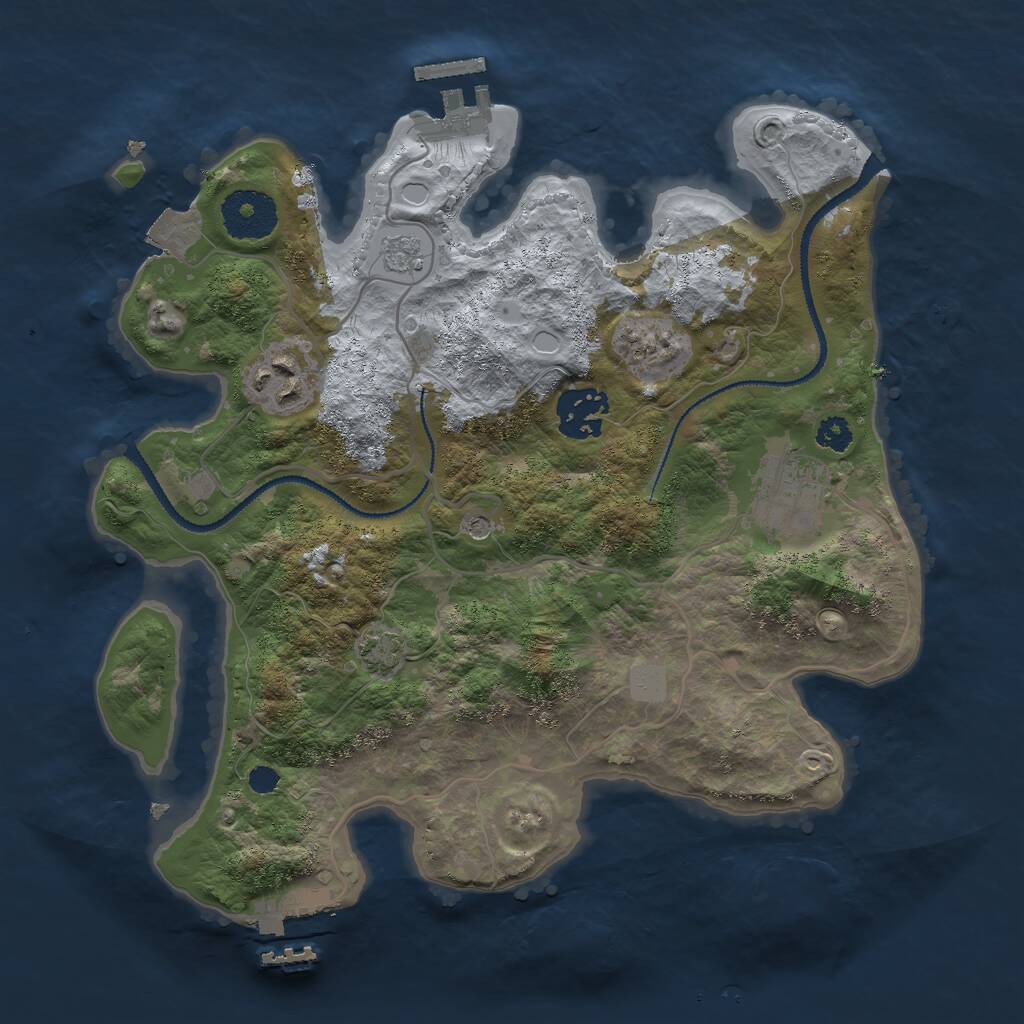 Rust Map: Procedural Map, Size: 2900, Seed: 648272, 9 Monuments
