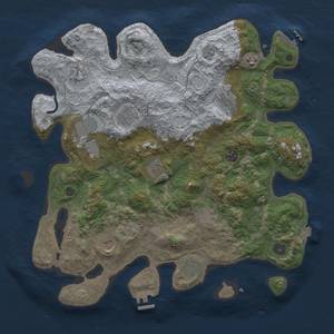 Thumbnail Rust Map: Procedural Map, Size: 4000, Seed: 99111499, 19 Monuments