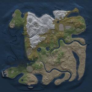 Thumbnail Rust Map: Procedural Map, Size: 3500, Seed: 1942162551, 14 Monuments