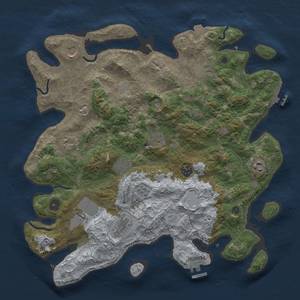 Thumbnail Rust Map: Procedural Map, Size: 4000, Seed: 1360922773, 18 Monuments