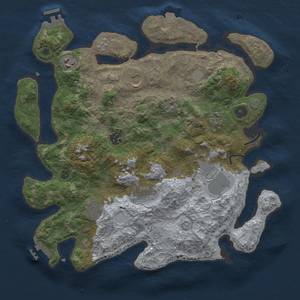 Thumbnail Rust Map: Procedural Map, Size: 3700, Seed: 7331, 16 Monuments