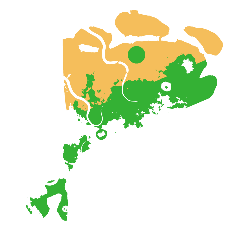 Biome Rust Map: Procedural Map, Size: 3700, Seed: 7331