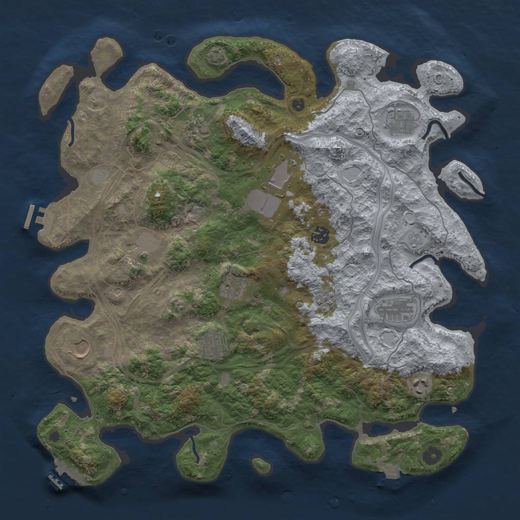 Rust Map: Procedural Map, Size: 4250, Seed: 960837787, 19 Monuments