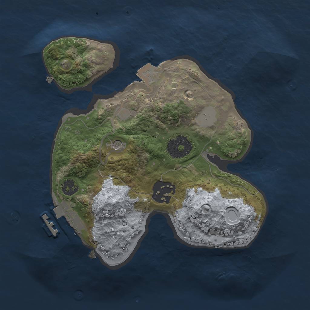 Rust Map: Procedural Map, Size: 2000, Seed: 89153, 6 Monuments