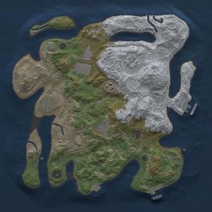 Thumbnail Rust Map: Procedural Map, Size: 3500, Seed: 1477987989, 14 Monuments