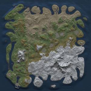 Thumbnail Rust Map: Procedural Map, Size: 5000, Seed: 104161660, 19 Monuments