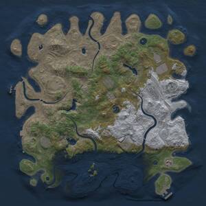 Thumbnail Rust Map: Procedural Map, Size: 4500, Seed: 2134910651, 16 Monuments
