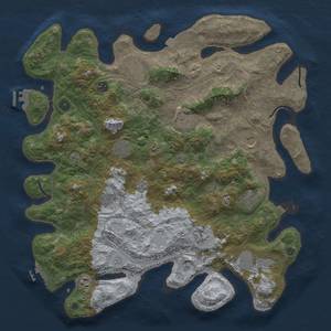 Thumbnail Rust Map: Procedural Map, Size: 4500, Seed: 662768513, 19 Monuments