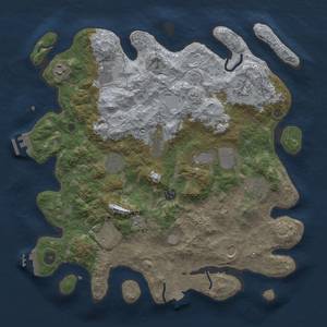 Thumbnail Rust Map: Procedural Map, Size: 4000, Seed: 1232752392, 19 Monuments