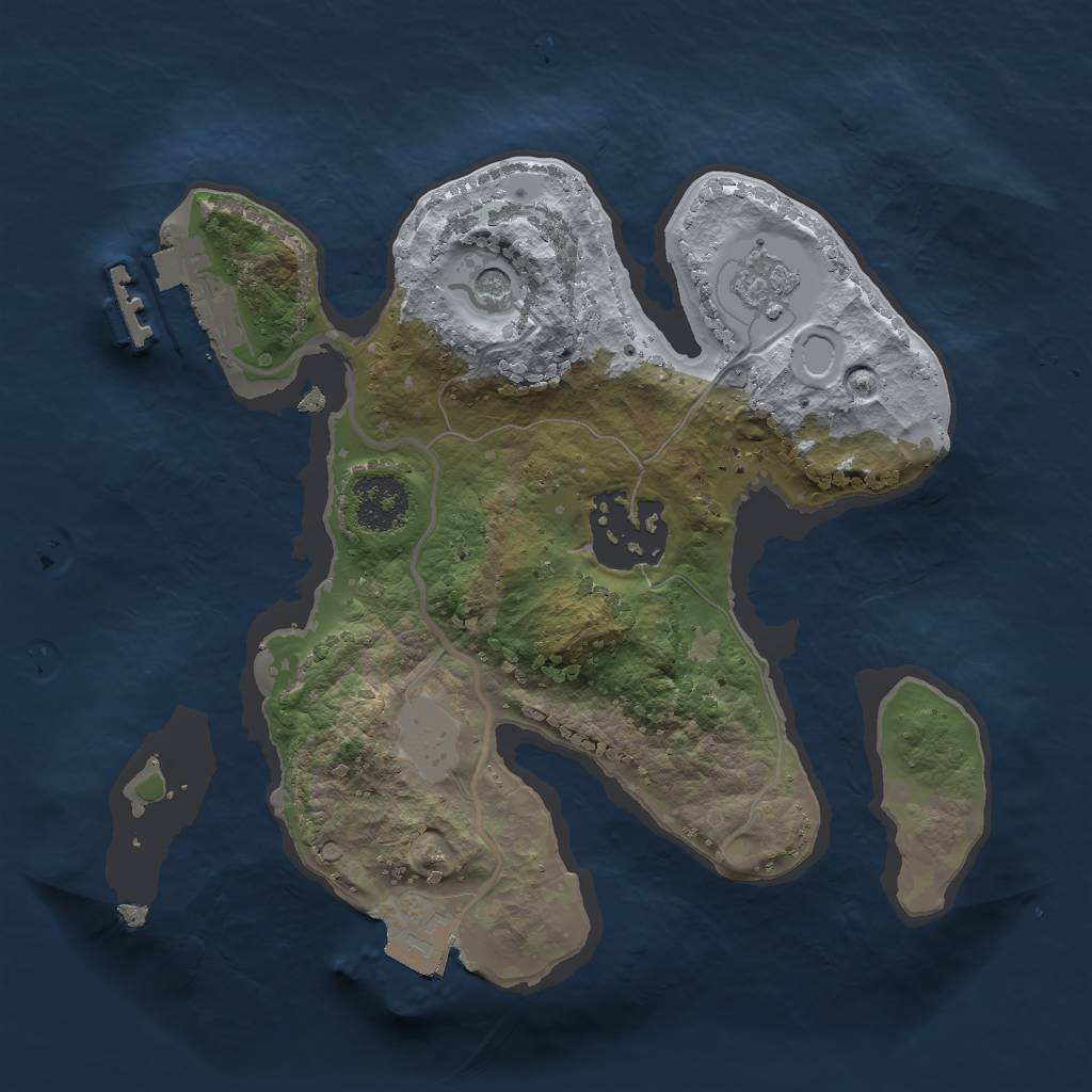 Rust Map: Procedural Map, Size: 2000, Seed: 308396079, 7 Monuments