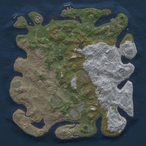 Thumbnail Rust Map: Procedural Map, Size: 4300, Seed: 1739882483, 19 Monuments