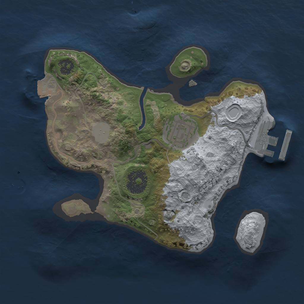 Rust Map: Procedural Map, Size: 2000, Seed: 151768210, 5 Monuments