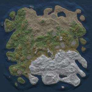 Thumbnail Rust Map: Procedural Map, Size: 4500, Seed: 1900955884, 19 Monuments