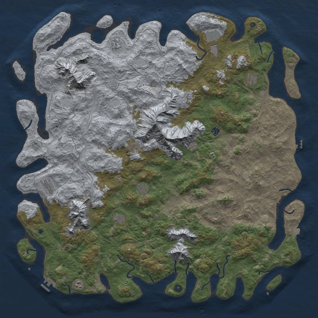 Rust Map: Procedural Map, Size: 6000, Seed: 82827979, 19 Monuments