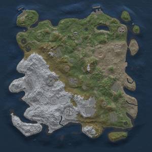 Thumbnail Rust Map: Procedural Map, Size: 4000, Seed: 44389277, 19 Monuments