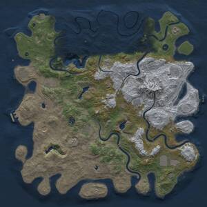 Thumbnail Rust Map: Procedural Map, Size: 5000, Seed: 51515151, 17 Monuments