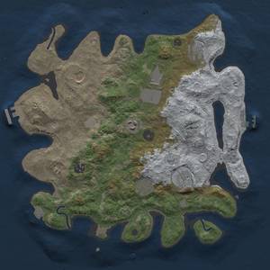 Thumbnail Rust Map: Procedural Map, Size: 3500, Seed: 1934527740, 16 Monuments