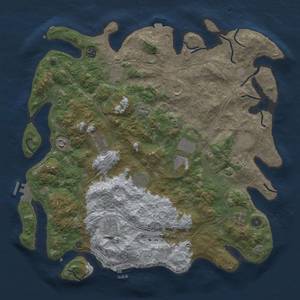 Thumbnail Rust Map: Procedural Map, Size: 4500, Seed: 655289098, 19 Monuments