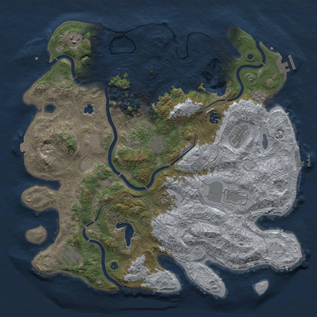 Rust Map: Procedural Map, Size: 4250, Seed: 581396967, 15 Monuments