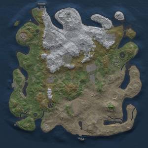 Thumbnail Rust Map: Procedural Map, Size: 3850, Seed: 5358891, 19 Monuments