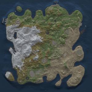 Thumbnail Rust Map: Procedural Map, Size: 3900, Seed: 1740214560, 19 Monuments