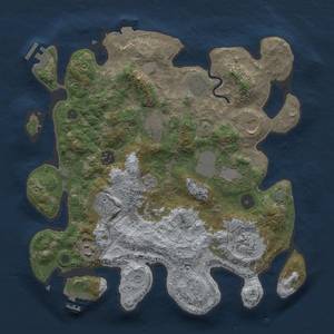 Thumbnail Rust Map: Procedural Map, Size: 3500, Seed: 2100012561, 17 Monuments