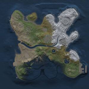 Thumbnail Rust Map: Procedural Map, Size: 2500, Seed: 1961210054, 9 Monuments