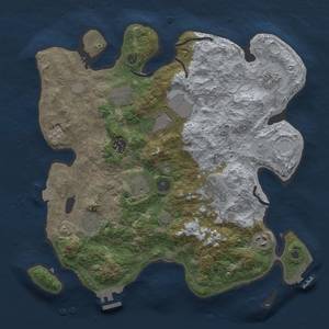 Thumbnail Rust Map: Procedural Map, Size: 3550, Seed: 46829302, 17 Monuments