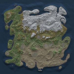 Thumbnail Rust Map: Procedural Map, Size: 4250, Seed: 2145463508, 19 Monuments