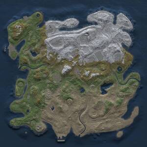 Thumbnail Rust Map: Procedural Map, Size: 4250, Seed: 2145463508, 16 Monuments