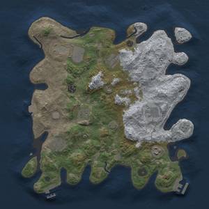 Thumbnail Rust Map: Procedural Map, Size: 3500, Seed: 899909588, 16 Monuments