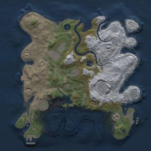 Thumbnail Rust Map: Procedural Map, Size: 3500, Seed: 899909588, 13 Monuments