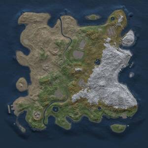 Thumbnail Rust Map: Procedural Map, Size: 3750, Seed: 717430, 14 Monuments