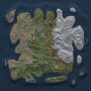 Thumbnail Rust Map: Procedural Map, Size: 3500, Seed: 309201520, 16 Monuments