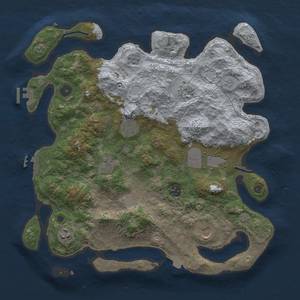 Thumbnail Rust Map: Procedural Map, Size: 3850, Seed: 974867310, 16 Monuments