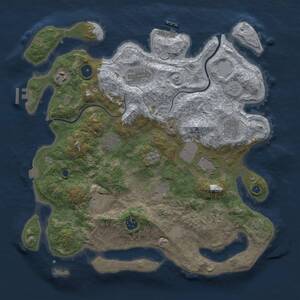 Thumbnail Rust Map: Procedural Map, Size: 3850, Seed: 974867310, 16 Monuments