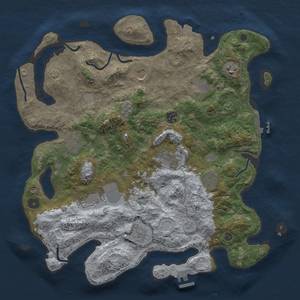 Thumbnail Rust Map: Procedural Map, Size: 3950, Seed: 93494316, 18 Monuments