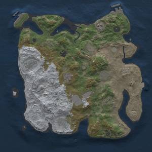 Thumbnail Rust Map: Procedural Map, Size: 3500, Seed: 1963598415, 18 Monuments