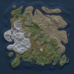 Thumbnail Rust Map: Procedural Map, Size: 3850, Seed: 112712, 17 Monuments