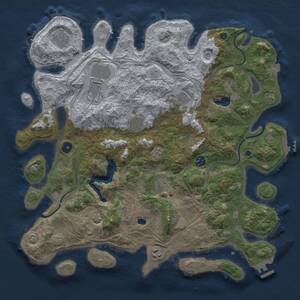 Thumbnail Rust Map: Procedural Map, Size: 4250, Seed: 211420260, 14 Monuments