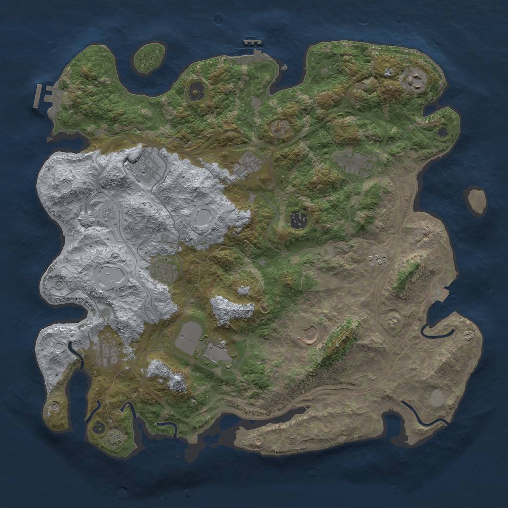 Rust Map: Procedural Map, Size: 4250, Seed: 18724, 18 Monuments