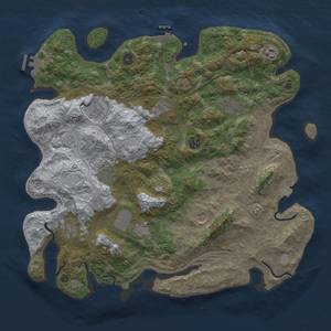 Thumbnail Rust Map: Procedural Map, Size: 4250, Seed: 18724, 18 Monuments