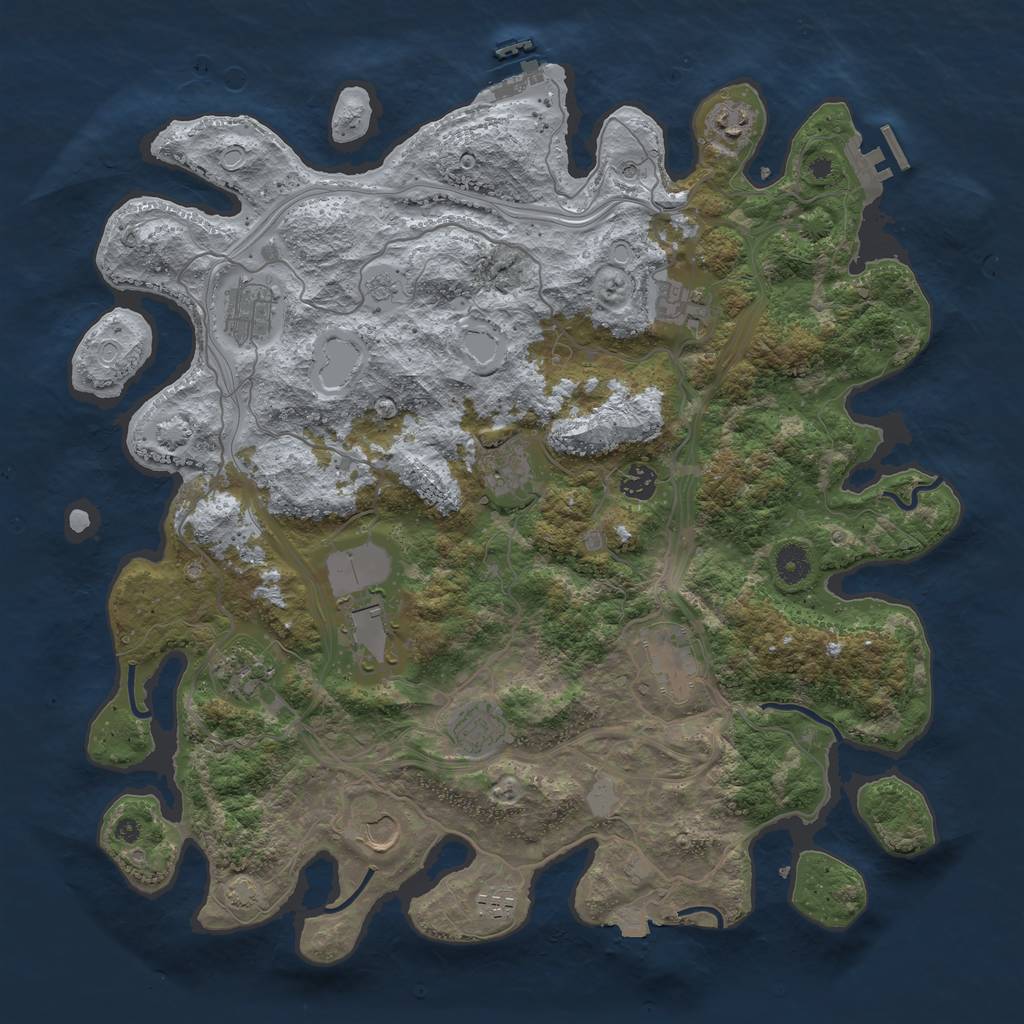 Rust Map: Procedural Map, Size: 4250, Seed: 987654327, 19 Monuments